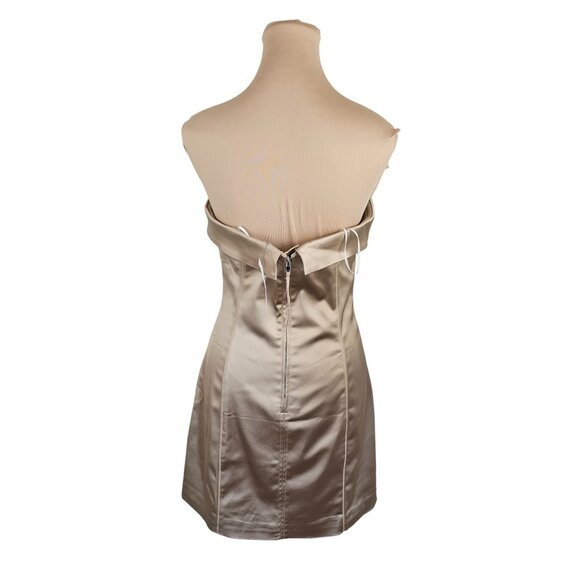 Ten NWT Aritzia Shimmer Satin Tube Dress Satin Look and Silk Feel Sz 12 - Picture 11 of 16